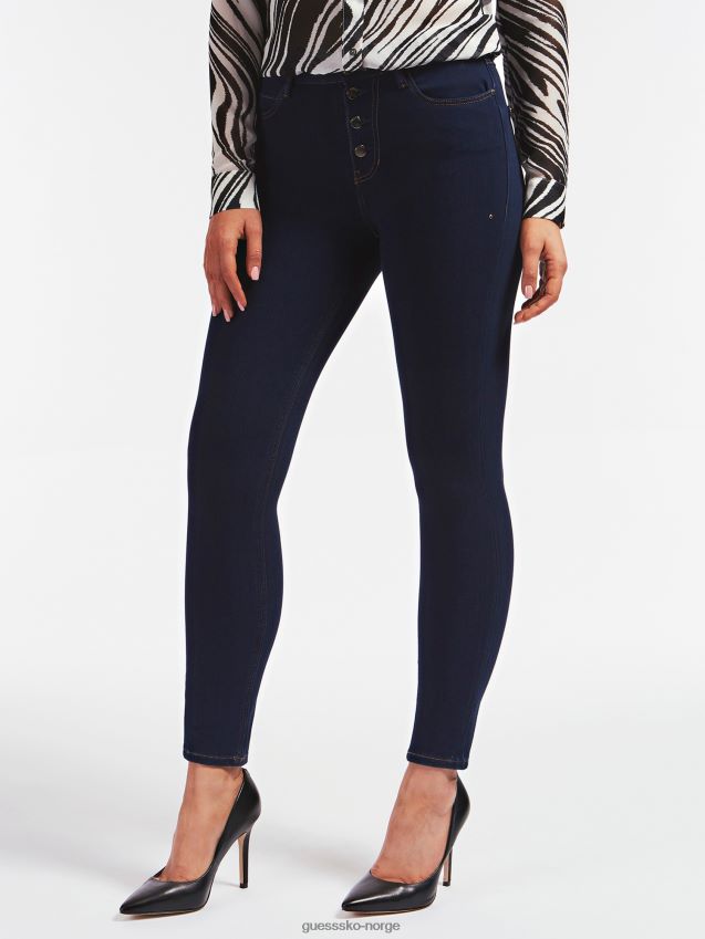 Guess blå skinny fit denimbukse ny trend blå kvinner F0LJ806540