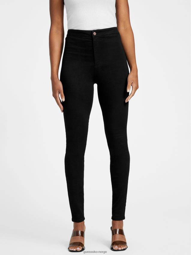 Guess black wash eco nova ultra high-rise curvy skinny jeans svart vask kvinner F0LJ806826