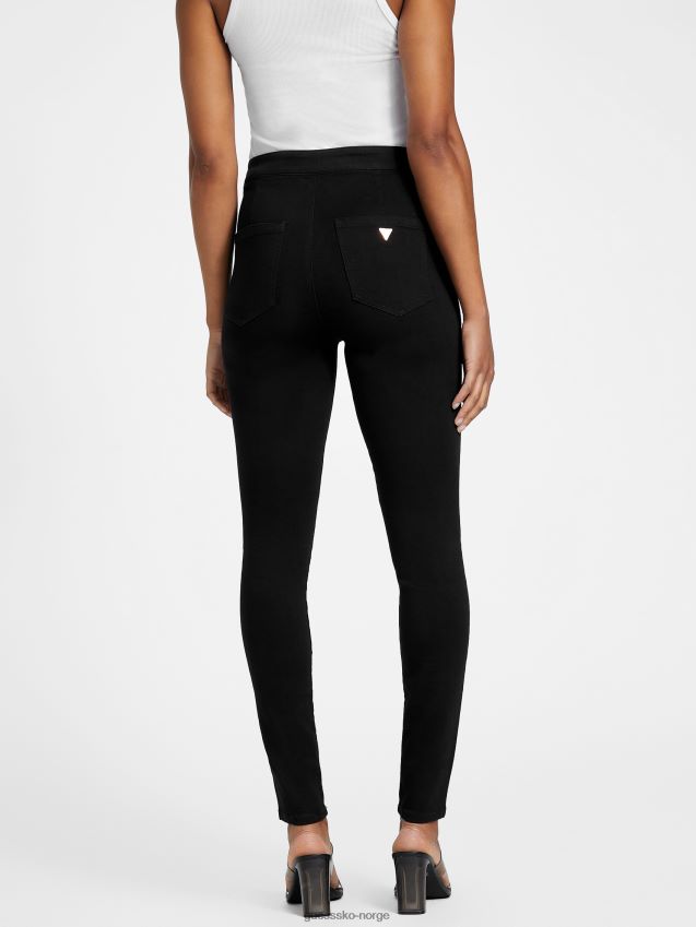 Guess black wash eco nova ultra high-rise curvy skinny jeans svart vask kvinner F0LJ806826