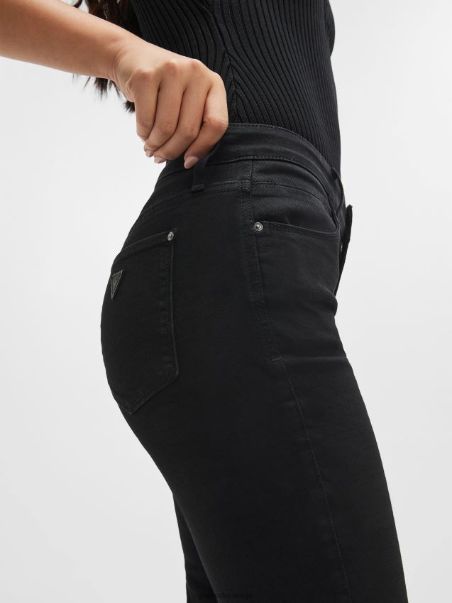 Guess carrie svarte øko sexy straight jeans carrie svart kvinner F0LJ809346