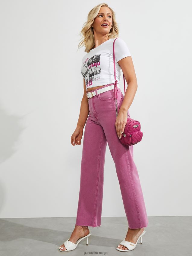 Guess darah ultra high-rise denim jeans anemone blomst anemone blomstrer kvinner F0LJ806948