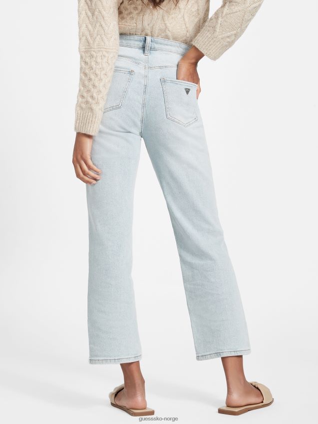 Guess eco jolene ultra high-rise straight jeans lett vask lett vask kvinner F0LJ807002