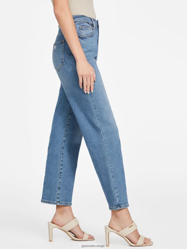 Guess eco jolene ultra high-rise straight jeans medium vask middels vask kvinner F0LJ806962