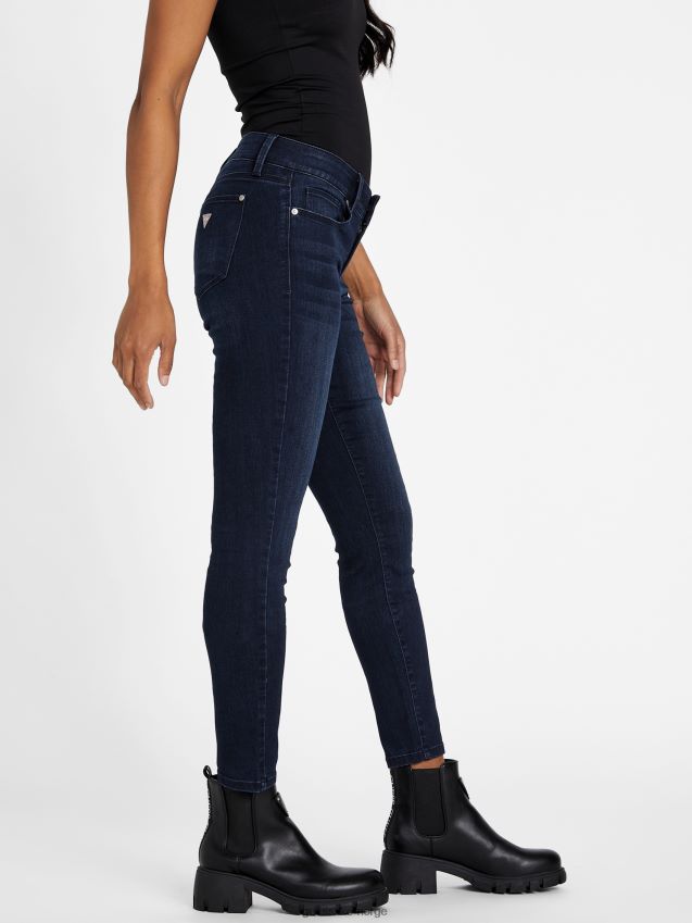Guess eco sienna klassisk middels høy skinny jeans skyllevask skylle vask kvinner F0LJ806881