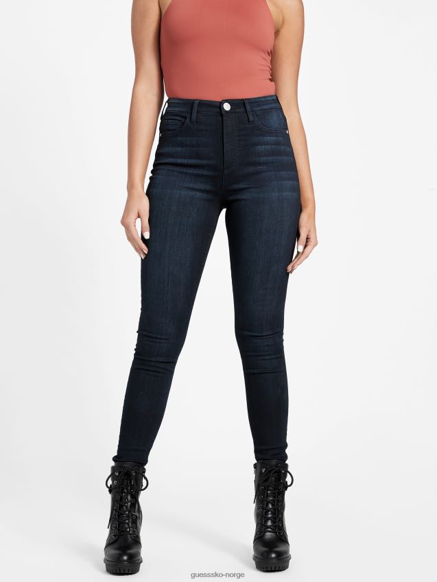 Guess eco simmone høyhus skinny jeans skyllevask skylle vask kvinner F0LJ806815