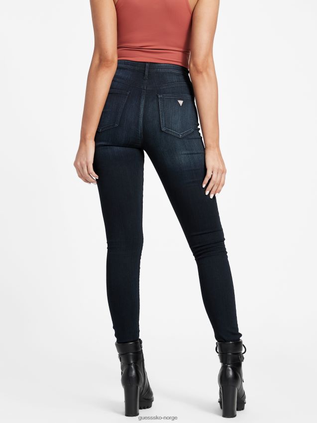 Guess eco simmone høyhus skinny jeans skyllevask skylle vask kvinner F0LJ806815