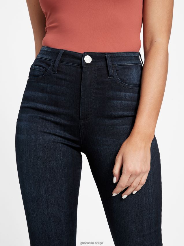Guess eco simmone høyhus skinny jeans skyllevask skylle vask kvinner F0LJ806815