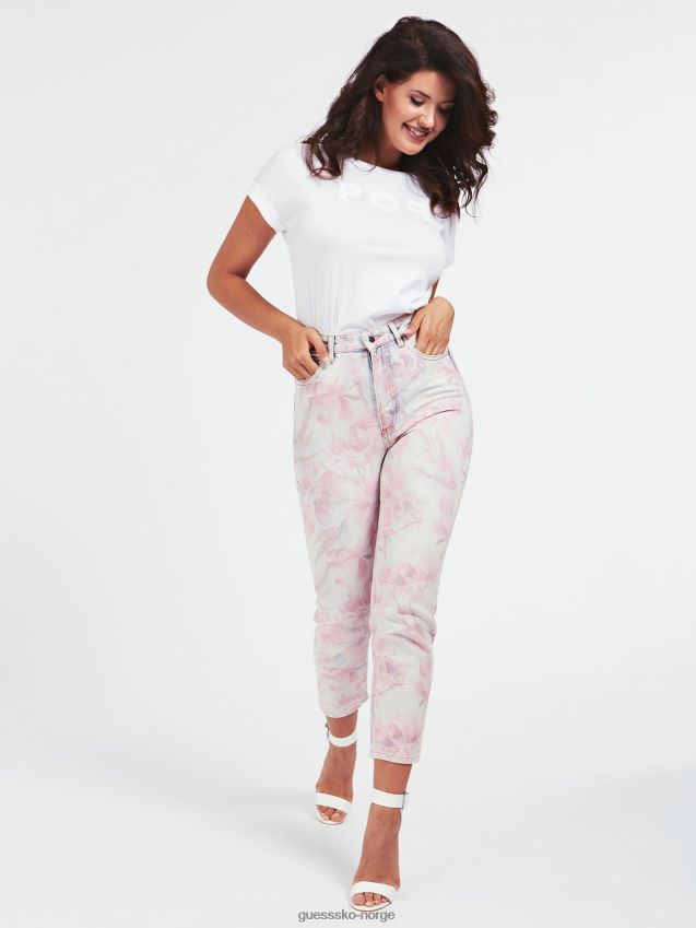 Guess flerfarget mønster denim jeans med mamma-fit flerfarget mønster kvinner F0LJ805890