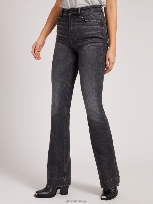 Guess grå denimbukse med passform og flare grå kvinner F0LJ806650