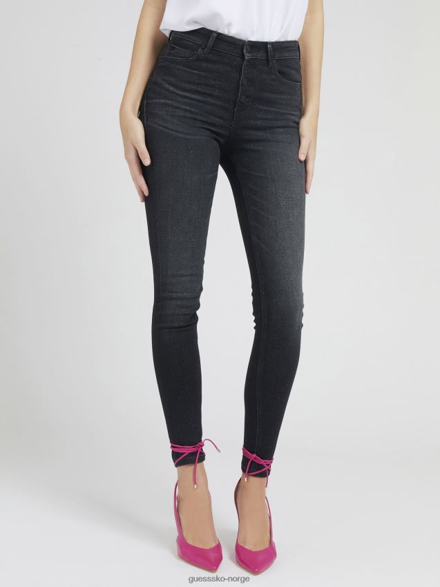 Guess grå push up denimbukse med skinny fit grå kvinner F0LJ806235