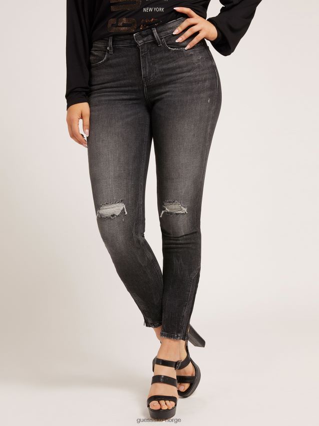 Guess grå skinny fit denimbukse grå kvinner F0LJ803803