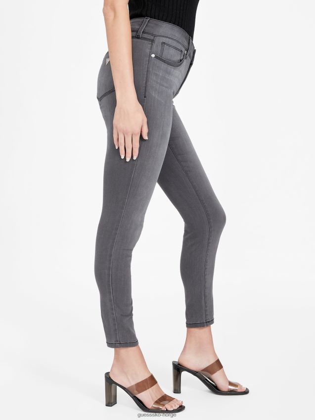 Guess grå vask øko sienna klassiske skinny-jeans i mellomhøyde grå vask kvinner F0LJ806856