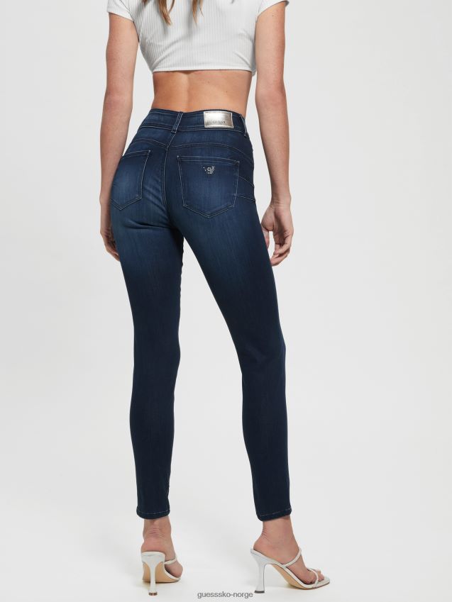 Guess high-rise shape up jeans varmt hav varmt hav kvinner F0LJ809534