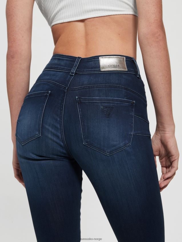 Guess high-rise shape up jeans varmt hav varmt hav kvinner F0LJ809534