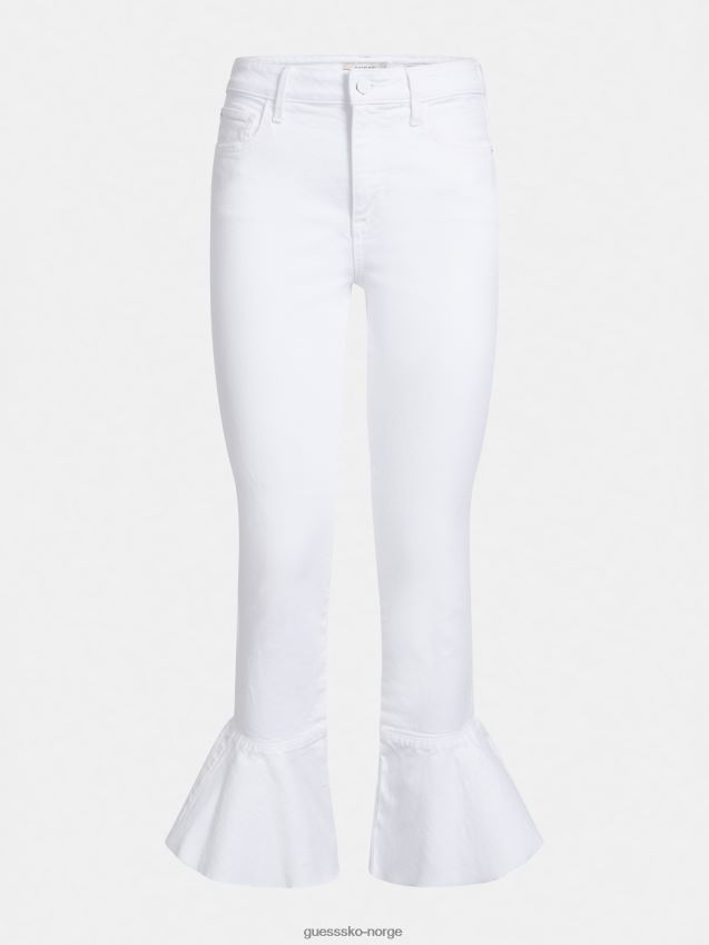 Guess hvit denimbukse med passform og flare hvit kvinner F0LJ805886