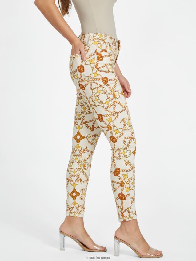 Guess øko chloe mellomhøye skinny jeans vanilje blush vanilje blush kvinner F0LJ807004