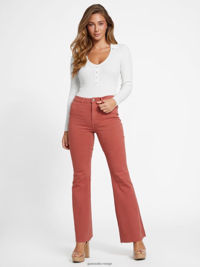 Guess lyndon flared jeans ørkenrød ørkenrød kvinner F0LJ807076