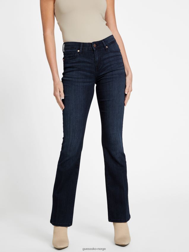 Guess mørk vask øko lyllah mid-rise bootcut jeans mørk vask kvinner F0LJ806892