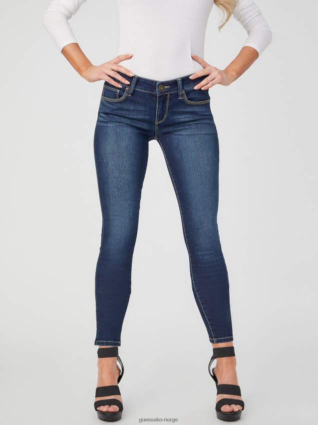 Guess mørk vask sienna kurvede skinny-jeans i middels høyde mørk vask kvinner F0LJ806820