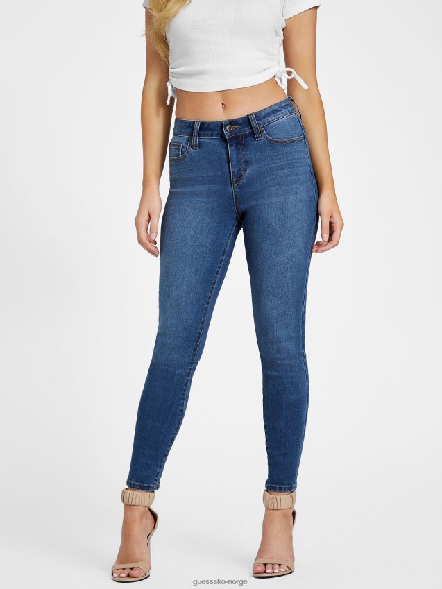 Guess medium vask jaden sculpt mid-rise skinny jeans middels vask kvinner F0LJ806835
