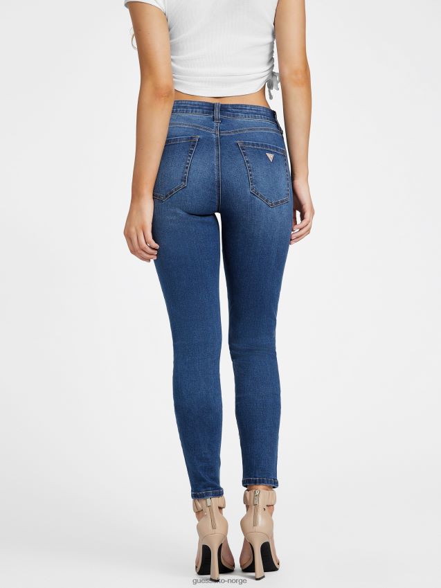 Guess medium vask jaden sculpt mid-rise skinny jeans middels vask kvinner F0LJ806835