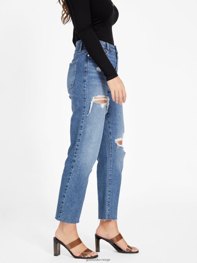Guess middels ødelagt doja distressed straight jeans medium ødelagt kvinner F0LJ806784