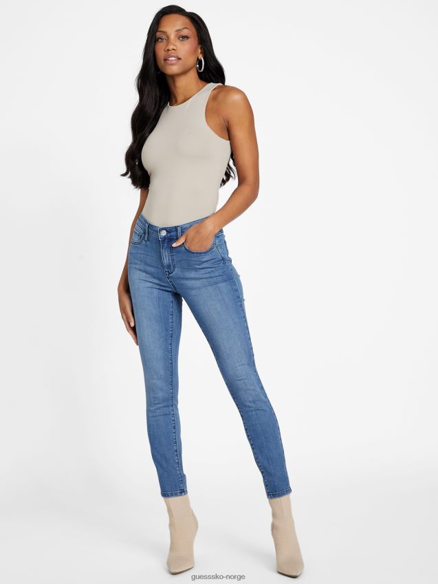 Guess middels vask øko brenda skinny-jeans i middels høyde middels vask kvinner F0LJ806825