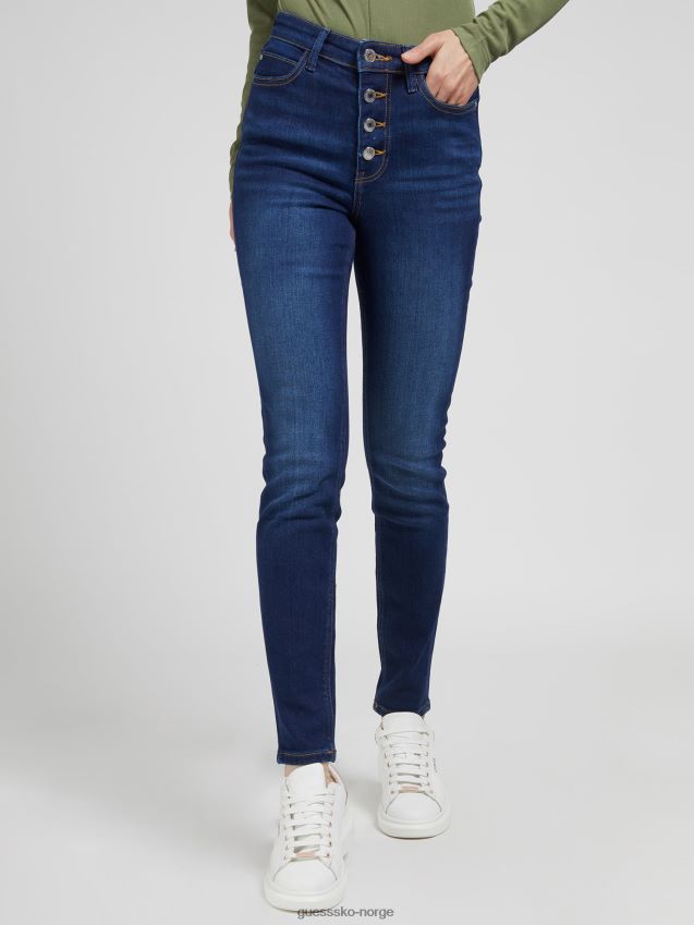Guess mote skinny fit denim bukse ny trend blå kvinner F0LJ803623