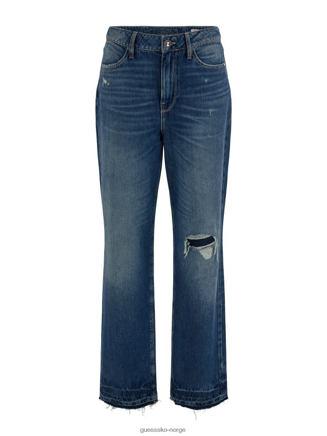 Guess moteblå avslappet passform denimbukse ny trend blå kvinner F0LJ802758