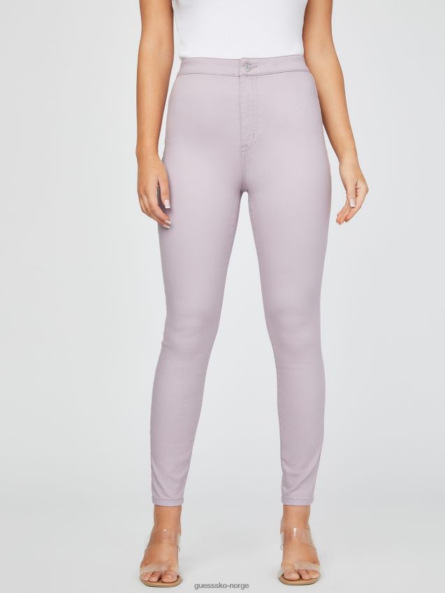 Guess nova super høye skinny jeans støvete lilla støvete syrin kvinner F0LJ807236