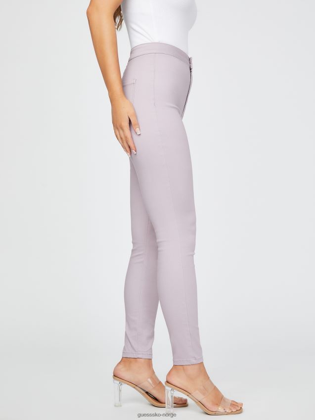 Guess nova super høye skinny jeans støvete lilla støvete syrin kvinner F0LJ807236