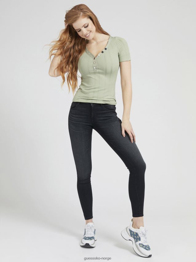 Guess push up skinny fit denim bukse grå grå kvinner F0LJ806521