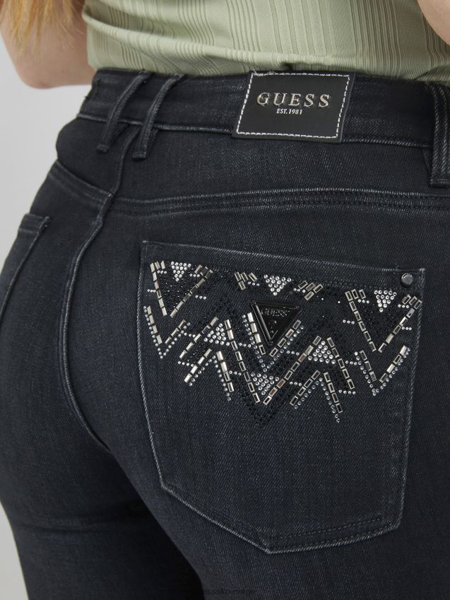 Guess push up skinny fit denim bukse grå grå kvinner F0LJ806521
