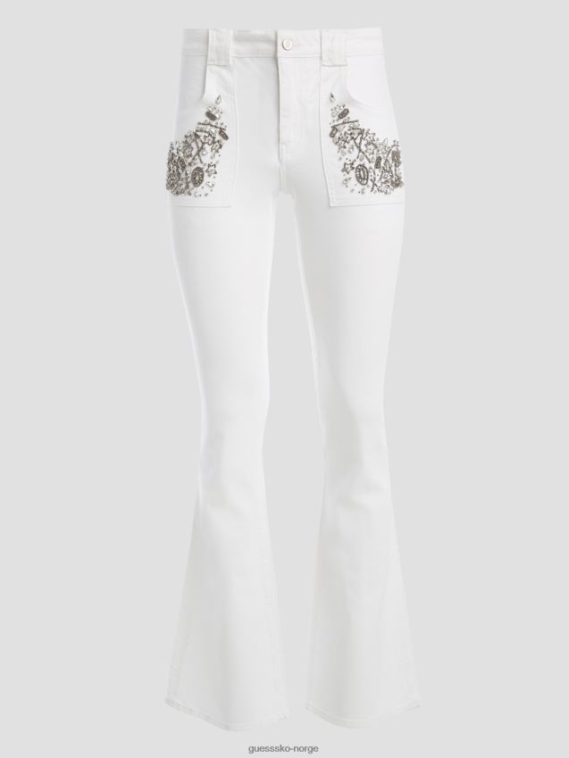 Guess rayna baby boot jeans ren hvit multi ren hvit multi kvinner F0LJ809429