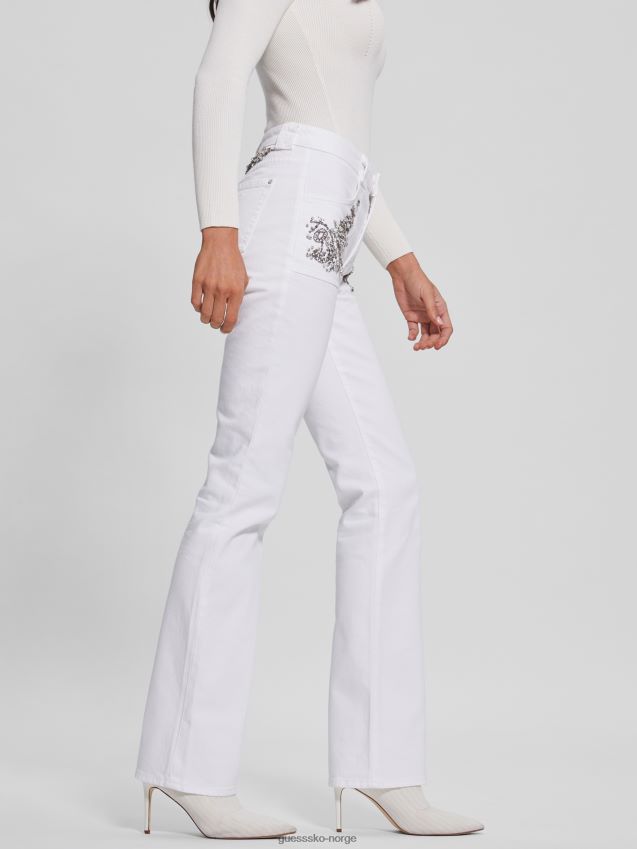 Guess rayna baby boot jeans ren hvit multi ren hvit multi kvinner F0LJ809429