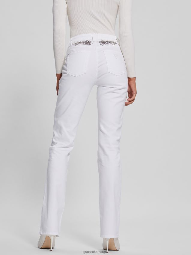Guess rayna baby boot jeans ren hvit multi ren hvit multi kvinner F0LJ809429
