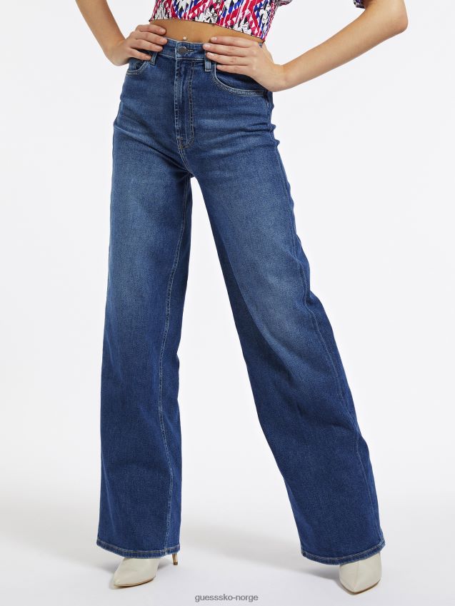 Guess regular fit denim bukse blå ny trend blå kvinner F0LJ806741