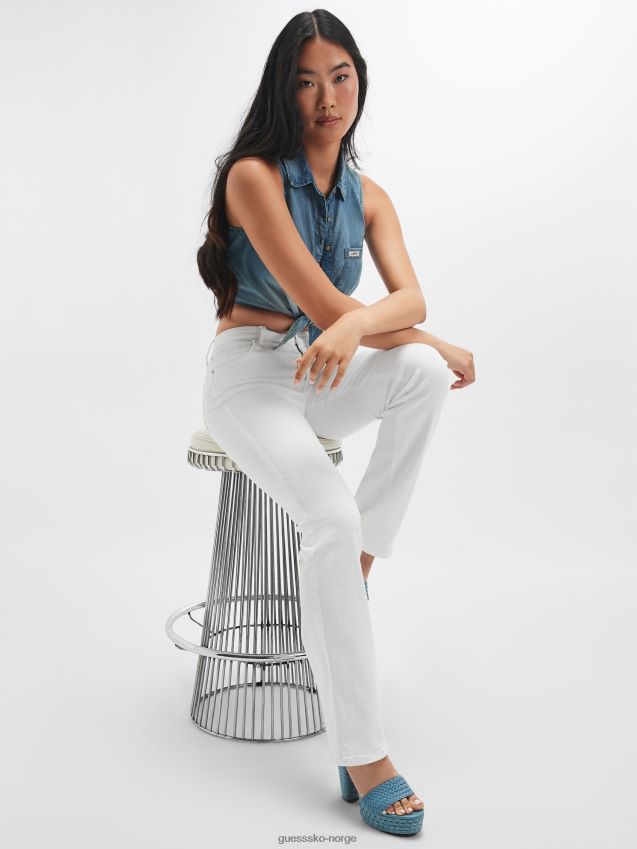 Guess ren hvit sexy straight jeans Ren hvit kvinner F0LJ809568