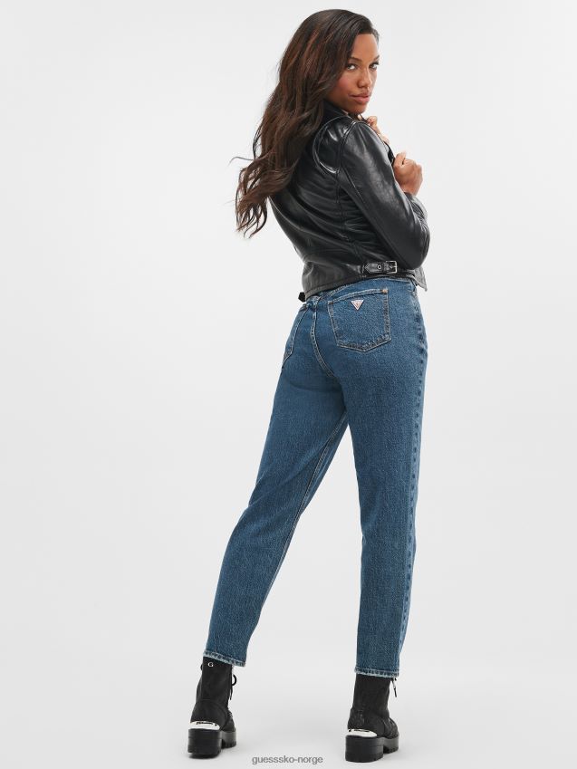 Guess rubicon medium øko distressed mom jeans rubicon medium kvinner F0LJ809652