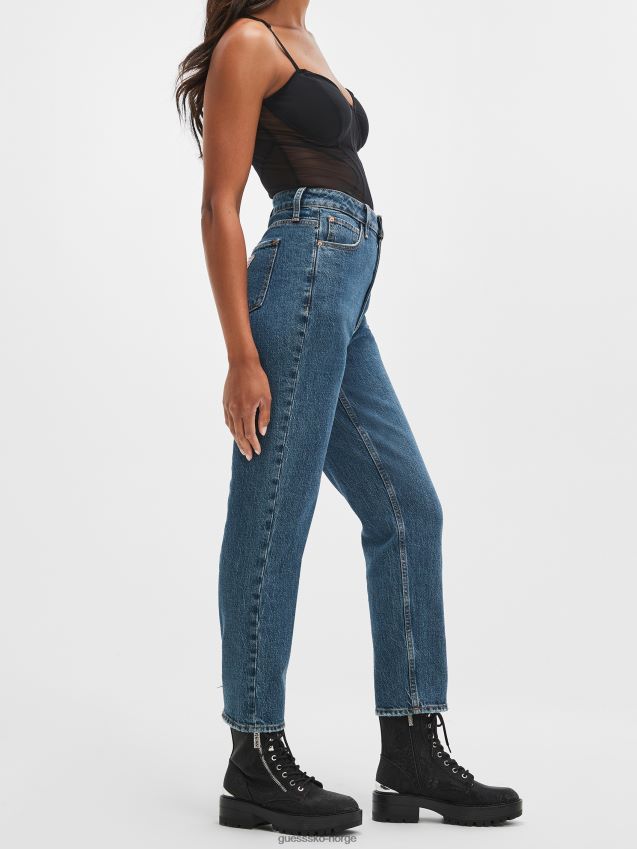 Guess rubicon medium øko distressed mom jeans rubicon medium kvinner F0LJ809652