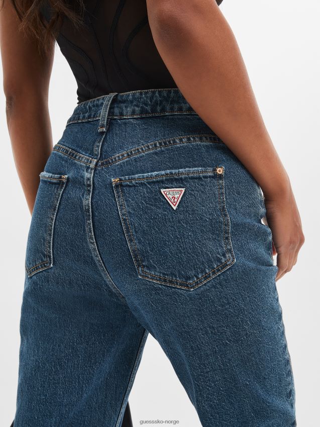 Guess rubicon medium øko distressed mom jeans rubicon medium kvinner F0LJ809652