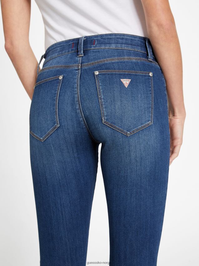 Guess sienna kurvede skinny jeans i middels høy middels vask middels vask kvinner F0LJ806887