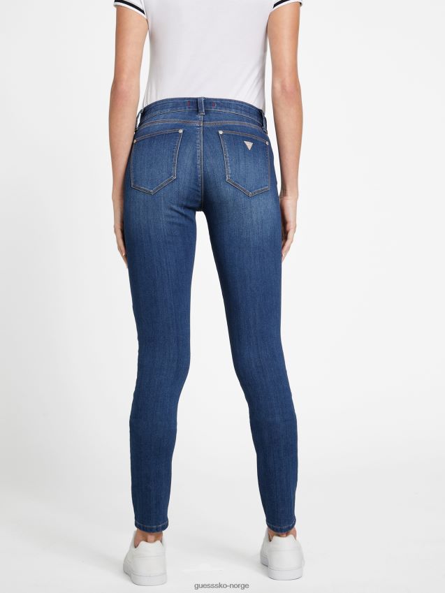 Guess sienna kurvede skinny jeans i middels høy middels vask middels vask kvinner F0LJ806887