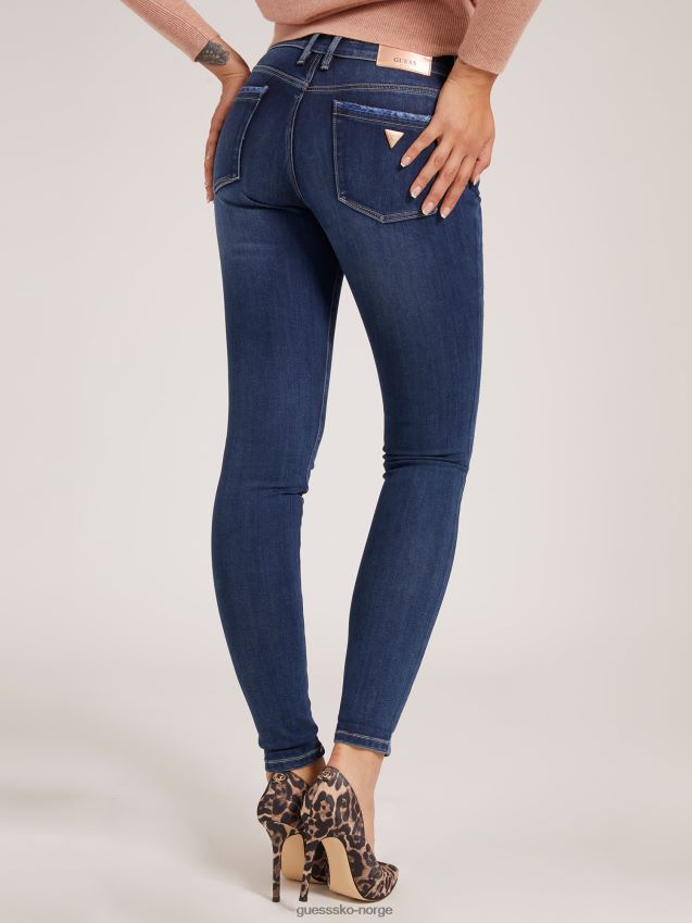 Guess skinny fashion fit denim bukse blå blå kvinner F0LJ806701