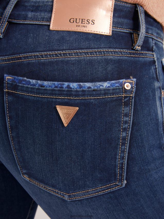 Guess skinny fashion fit denim bukse blå blå kvinner F0LJ806701