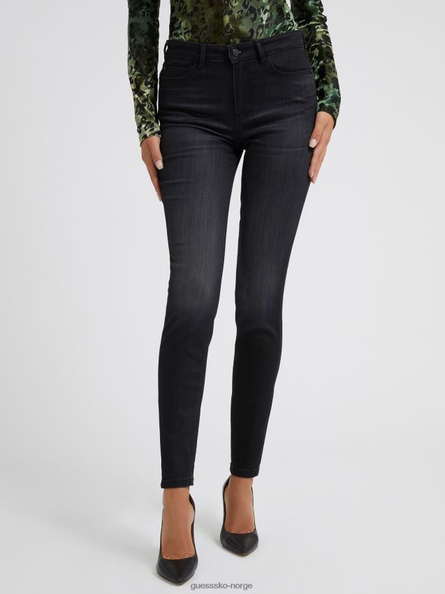 Guess skinny fit denimbukse svart svart kvinner F0LJ802713