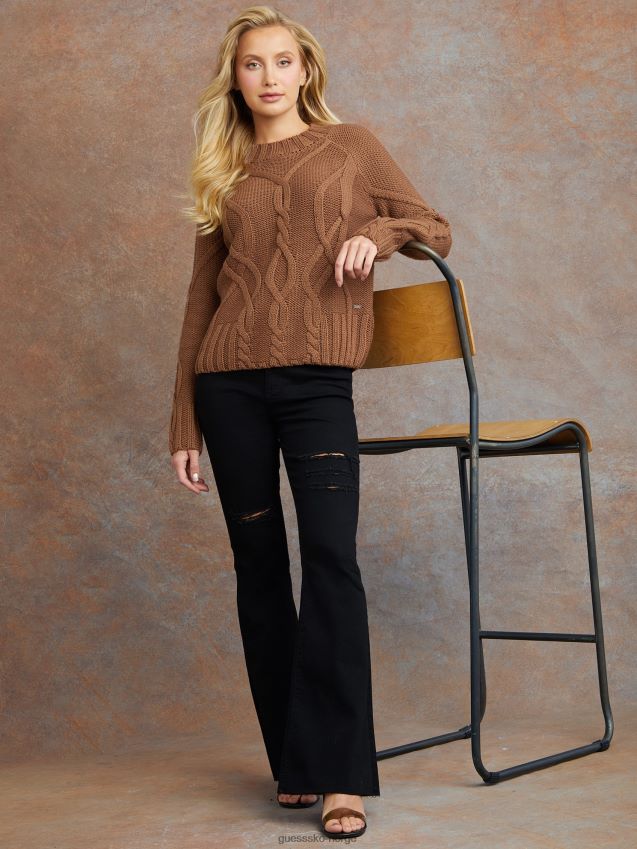 Guess svart ødelegge øko lyndon ødelagte flared jeans svart ødelegge kvinner F0LJ806927