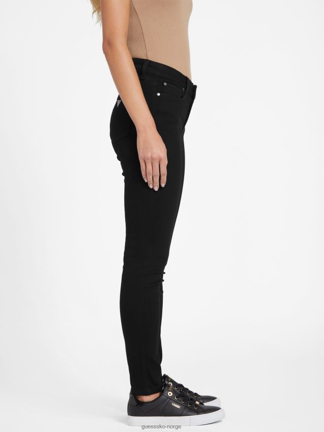 Guess svarte øko jaden body sculpt skinny jeans svart kvinner F0LJ806801