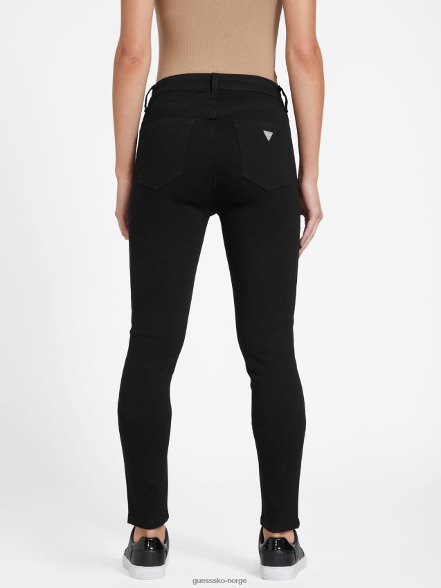 Guess svarte øko jaden body sculpt skinny jeans svart kvinner F0LJ806801