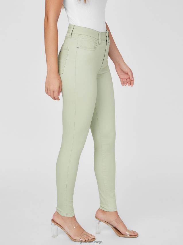 Guess tørket salvie simmone skinny jeans i høy stige tørket salvie kvinner F0LJ807357